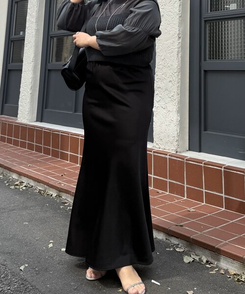 Jena espace merveilleux（ジェナ　エスパスメルヴェイユ）の「【さわ企画】【WEB限定】袖ボリュームシアーシャツ（シャツ/ブラウス・レディース・オフホワイト/チャコールグレー・FREE）」の19枚目の写真