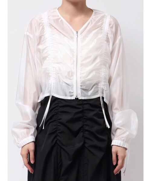 MERCURYDUO（マーキュリーデュオ）の「シアードロストブルゾン（ブルゾン・レディース・ブラック/ミント/オフホワイト・FREE）」の12枚目の写真