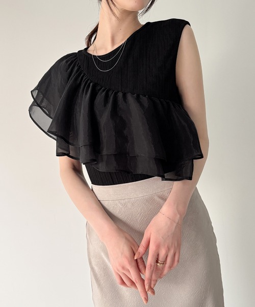 糧*♪様 完売　フリルヨークシアー Shirt 完売フリルヨークシアー Shirt