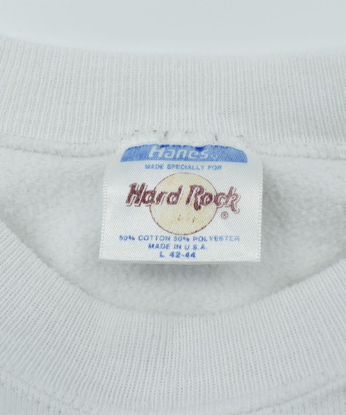 HANES（ヘインズ）の「【ヴィンテージ古着】90’s HARD ROCK CAFE 企業ロゴ スウェット USA製（スウェット・メンズ・ホワイト・LARGE）」の8枚目の写真