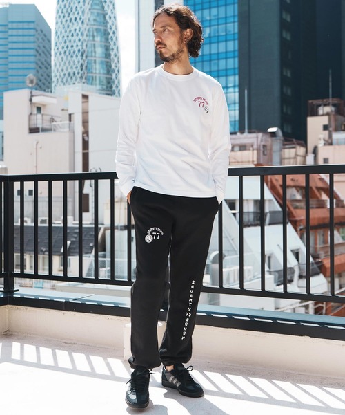 seventy seven(セブンティセブン)の「mp13507-middle onz sweat pants (77arch) スウェットパンツ(スウェットパンツ・メンズ・ネイビー/ブラック×ホワイト/ブラック×ゴールド・S/M/L/XL)」の7枚目の写真