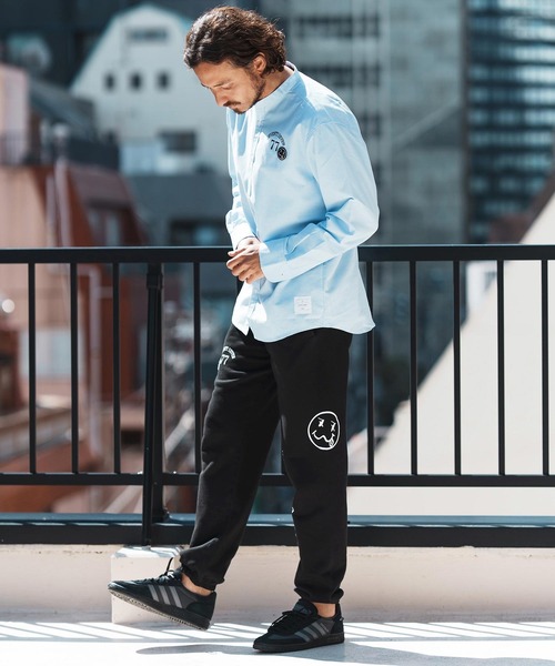 seventy seven(セブンティセブン)の「mp13507-middle onz sweat pants (77arch) スウェットパンツ(スウェットパンツ・メンズ・ネイビー/ブラック×ホワイト/ブラック×ゴールド・S/M/L/XL)」の8枚目の写真