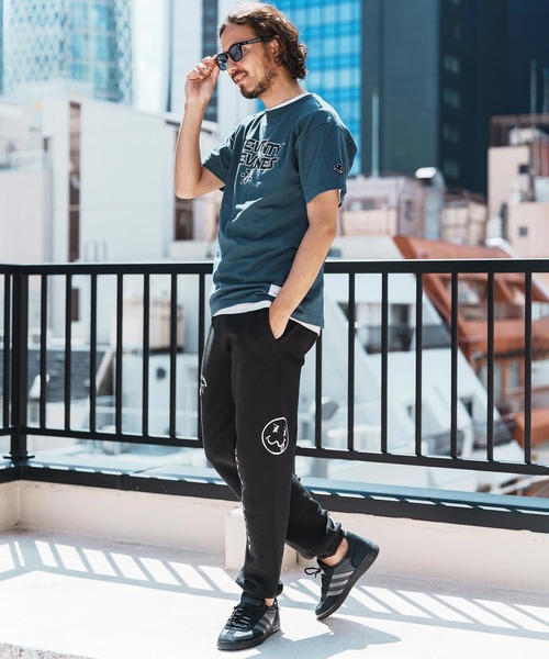seventy seven(セブンティセブン)の「mp13507-middle onz sweat pants (77arch) スウェットパンツ(スウェットパンツ・メンズ・ネイビー/ブラック×ホワイト/ブラック×ゴールド・S/M/L/XL)」の9枚目の写真