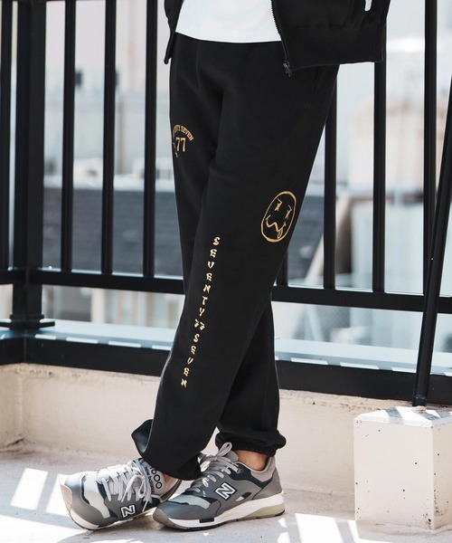seventy seven(セブンティセブン)の「mp13507-middle onz sweat pants (77arch) スウェットパンツ(スウェットパンツ・メンズ・ネイビー/ブラック×ホワイト/ブラック×ゴールド・S/M/L/XL)」の11枚目の写真