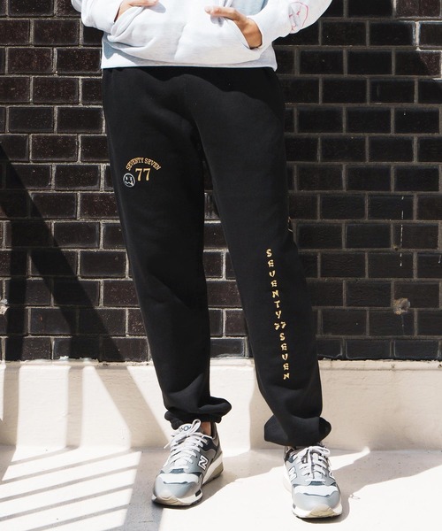 seventy seven(セブンティセブン)の「mp13507-middle onz sweat pants (77arch) スウェットパンツ(スウェットパンツ・メンズ・ネイビー/ブラック×ホワイト/ブラック×ゴールド・S/M/L/XL)」の12枚目の写真