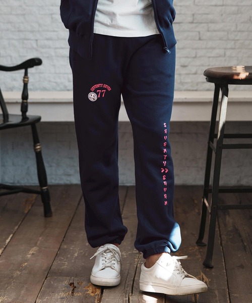 seventy seven(セブンティセブン)の「mp13507-middle onz sweat pants (77arch) スウェットパンツ(スウェットパンツ・メンズ・ネイビー/ブラック×ホワイト/ブラック×ゴールド・S/M/L/XL)」の18枚目の写真