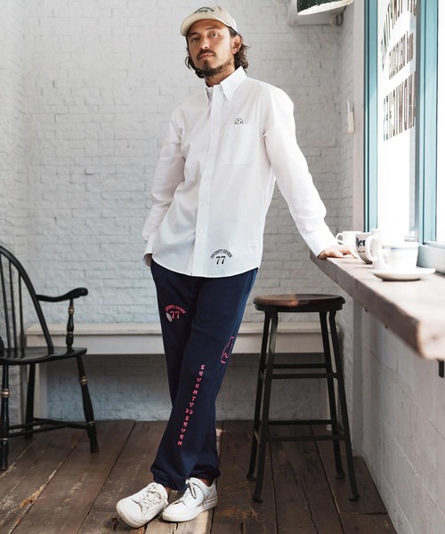 seventy seven(セブンティセブン)の「mp13507-middle onz sweat pants (77arch) スウェットパンツ(スウェットパンツ・メンズ・ネイビー/ブラック×ホワイト/ブラック×ゴールド・S/M/L/XL)」の20枚目の写真