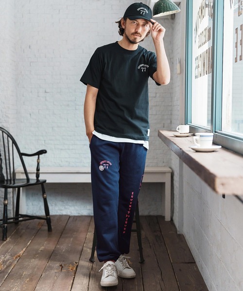 seventy seven(セブンティセブン)の「mp13507-middle onz sweat pants (77arch) スウェットパンツ(スウェットパンツ・メンズ・ネイビー/ブラック×ホワイト/ブラック×ゴールド・S/M/L/XL)」の21枚目の写真