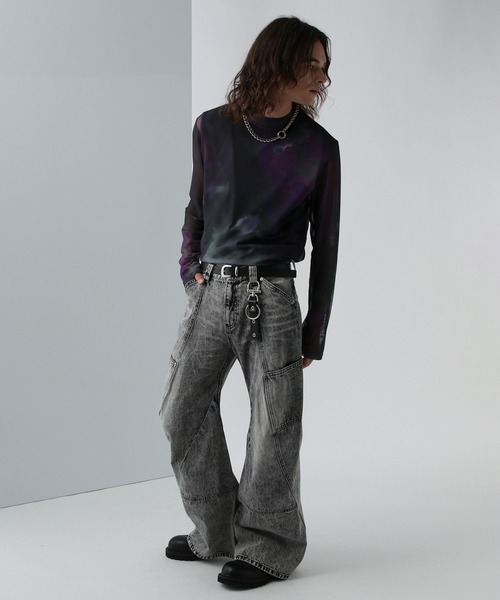 HARE（ハレ）の「シアーアソートガラカット(HARE)（Tシャツ/カットソー・メンズ・グレー/ブルー/ブラック・FREE）」の6枚目の写真