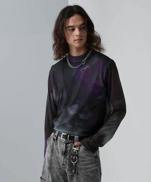 HARE（ハレ）の「シアーアソートガラカット(HARE)（Tシャツ/カットソー・メンズ・グレー/ブルー/ブラック・FREE）」の12枚目の写真