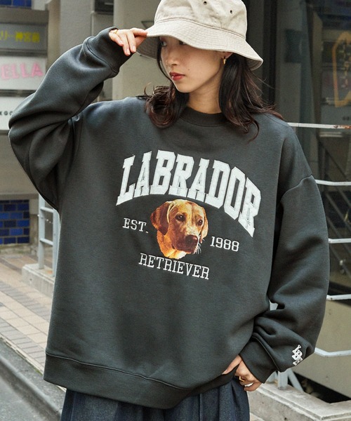 Labrador Retriever（ラブラドールリトリーバー）の「スウェットカットソー【mono-martコラボ】（スウェット・メンズ・グレー・L）」の2枚目の写真