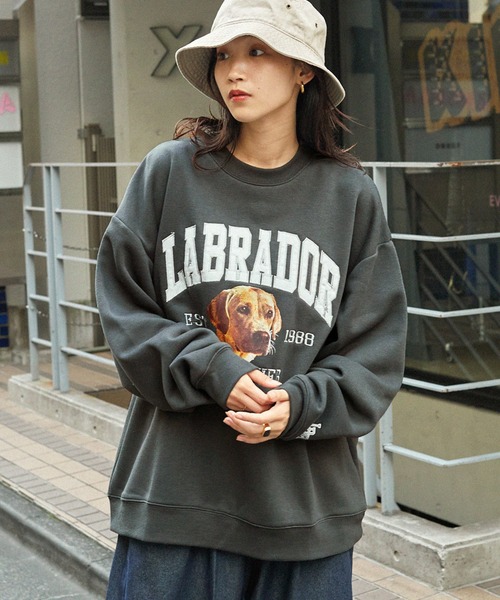 Labrador Retriever（ラブラドールリトリーバー）の「スウェットカットソー【mono-martコラボ】（スウェット・メンズ・グレー・L）」の4枚目の写真