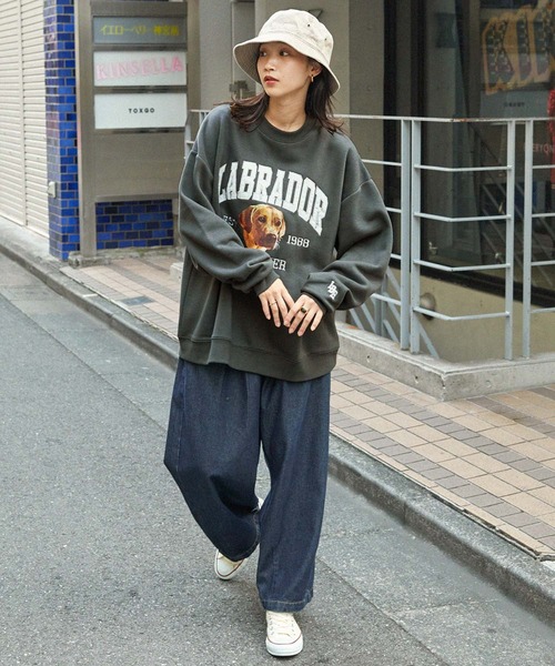 Labrador Retriever（ラブラドールリトリーバー）の「スウェットカットソー【mono-martコラボ】（スウェット・メンズ・グレー・L）」の6枚目の写真