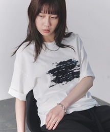 Confirm | アブストラクトグラフィック箔プリント 半袖Tシャツ メンズ レディース(Tシャツ/カットソー)