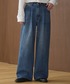 LUENNA（ルエナ）の「【LUENNA】One-Tuck Wide Straight Denim Pants / ワンタックワイドストレートデニムパンツ（デニムパンツ・L）」