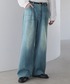LUENNA（ルエナ）の「【LUENNA】One-Tuck Wide Straight Denim Pants / ワンタックワイドストレートデニムパンツ（デニムパンツ・L）」