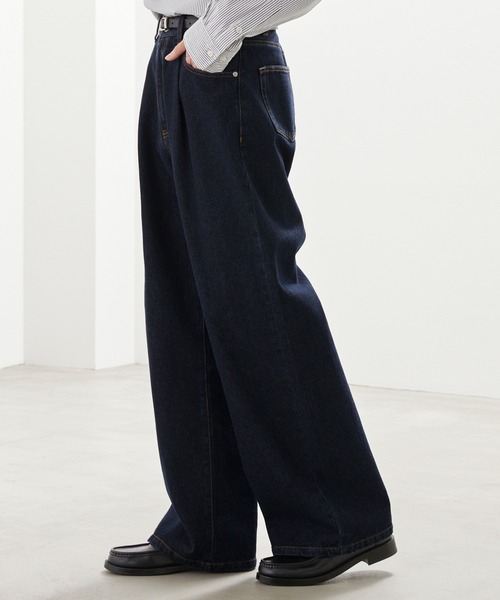 LUENNA(ルエナ)の「【LUENNA】One-Tuck Wide Straight Denim Pants / ワンタックワイドストレートデニムパンツ(デニムパンツ・メンズ・ブラウン/ブルー/ブラック/ネイビー・S/M/L)」の19枚目の写真