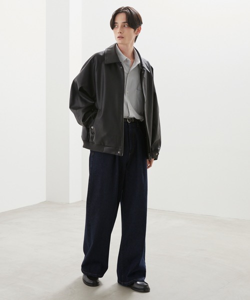LUENNA(ルエナ)の「【LUENNA】One-Tuck Wide Straight Denim Pants / ワンタックワイドストレートデニムパンツ(デニムパンツ・メンズ・ブラウン/ブルー/ブラック/ネイビー・S/M/L)」の12枚目の写真