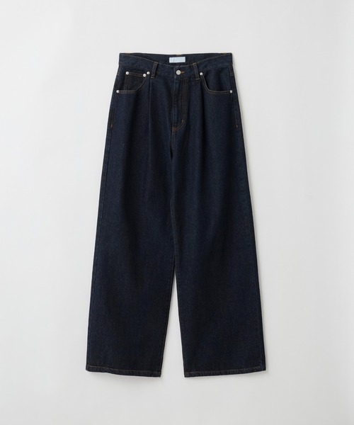 LUENNA(ルエナ)の「【LUENNA】One-Tuck Wide Straight Denim Pants / ワンタックワイドストレートデニムパンツ(デニムパンツ・メンズ・ブラウン/ブルー/ブラック/ネイビー・S/M/L)」の10枚目の写真