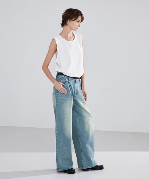 ★関税込★DRAGONBLUES★One tuck wide loose jeans★ジーパン ☆関税込☆DRAGONBLUES☆One tuck wide loose jeans☆ジーパン