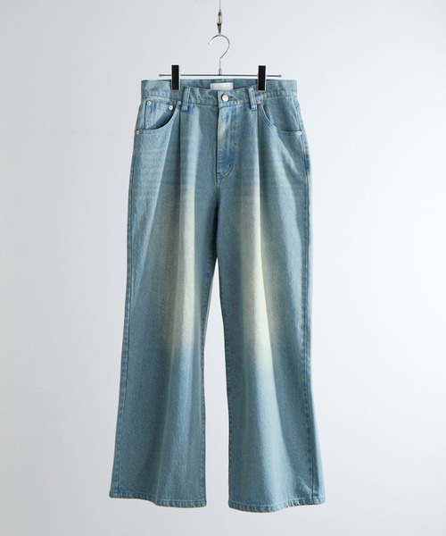 LUENNA】One-Tuck Wide Straight Denim Pants / ワンタック