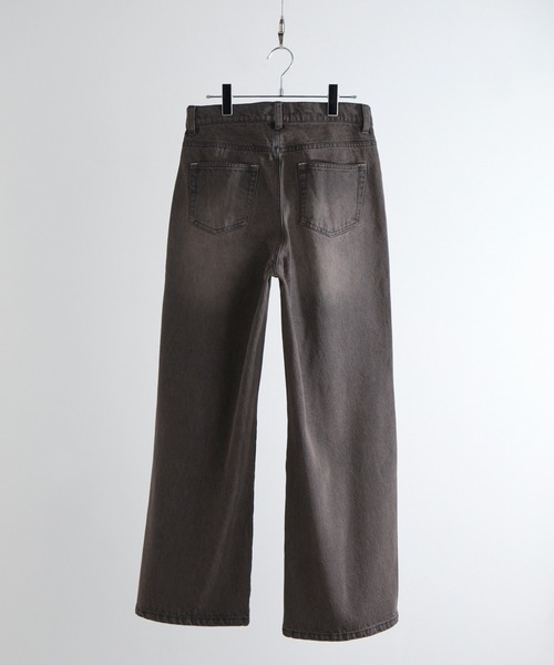LUENNA】One-Tuck Wide Straight Denim Pants / ワンタック