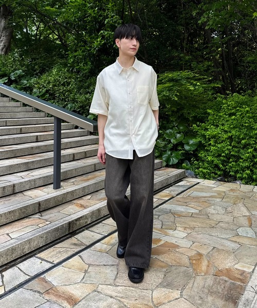 LUENNA】One-Tuck Wide Straight Denim Pants / ワンタック