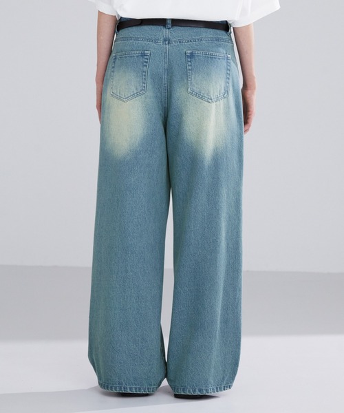 LUENNA（ルエナ）の「【LUENNA】One-Tuck Wide Straight Denim Pants