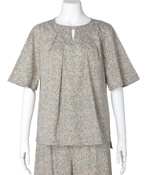 KID BLUE(キッドブルー)の「キッドブルー -25LIBERTYプリント -5分袖トップス -KOBN345 -kidblue(シャツ/ブラウス・レディース・アイボリー/サックスブルー/ブラック・M)」の17枚目の写真