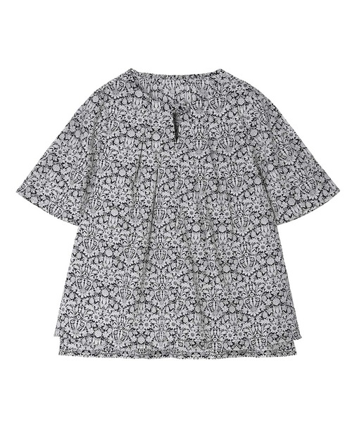 KID BLUE(キッドブルー)の「キッドブルー -25LIBERTYプリント -5分袖トップス -KOBN345 -kidblue(シャツ/ブラウス・レディース・アイボリー/サックスブルー/ブラック・M)」の12枚目の写真