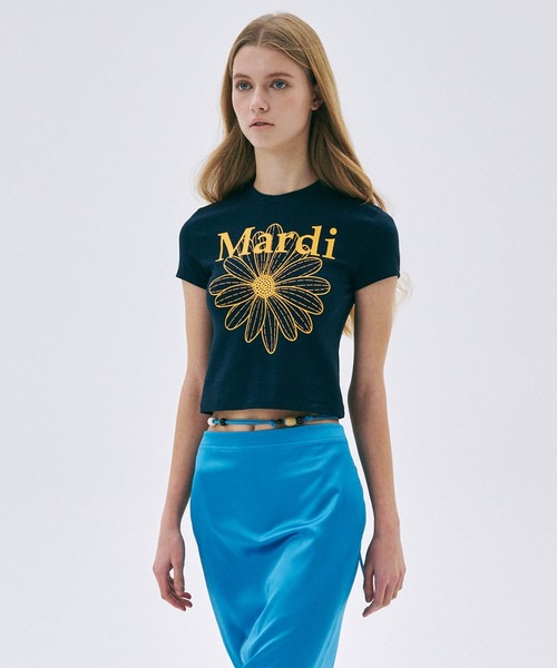 CROPPED TSHIRT FLOWERMARDI（Tシャツ/カットソー）｜Mardi