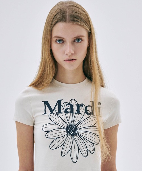 tシャツ CROPPED TSHIRT FLOWERMARDI レディース CROPPED TSHIRT FLOWERMARDI（Tシャツ/カットソー）｜Mardi