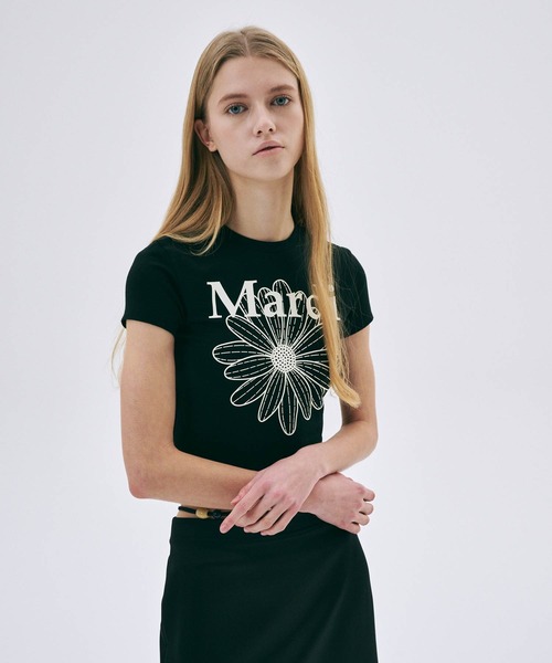 CROPPED TSHIRT FLOWERMARDI（Tシャツ/カットソー）｜Mardi