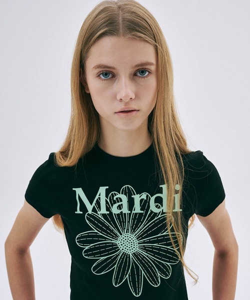 CROPPED TSHIRT FLOWERMARDI（Tシャツ/カットソー）｜Mardi