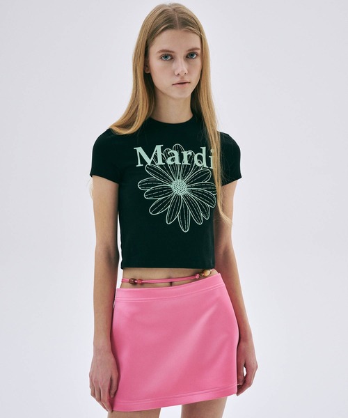 Tシャツ・カットソー Mardi Mercredi MardixQduroy Cropped Tshirt Q Flower 4BFT266 org.jpg