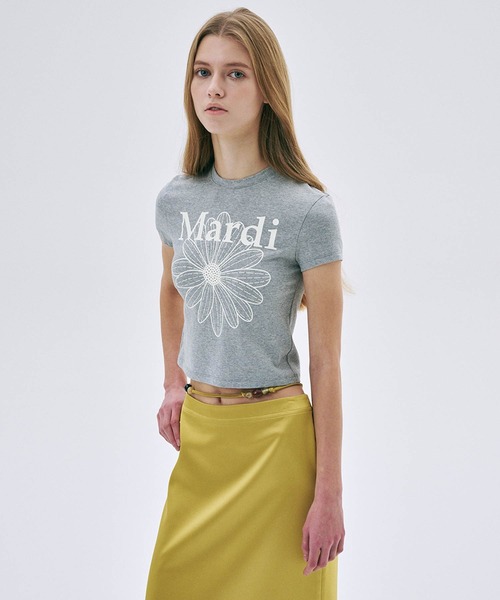 CROPPED TSHIRT FLOWERMARDI（Tシャツ/カットソー）｜Mardi