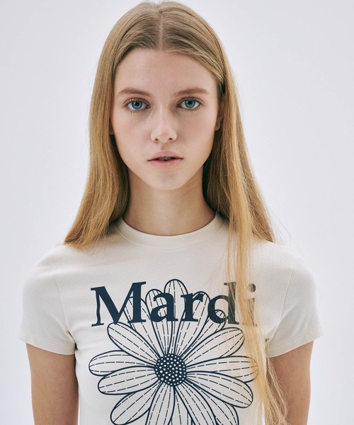 CROPPED TSHIRT FLOWERMARDI（Tシャツ/カットソー）｜Mardi
