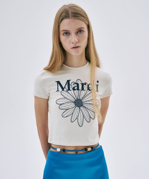 Tシャツ・カットソー Mardi Mercredi MardixQduroy Cropped Tshirt Q Flower 4BFT266 org.jpg