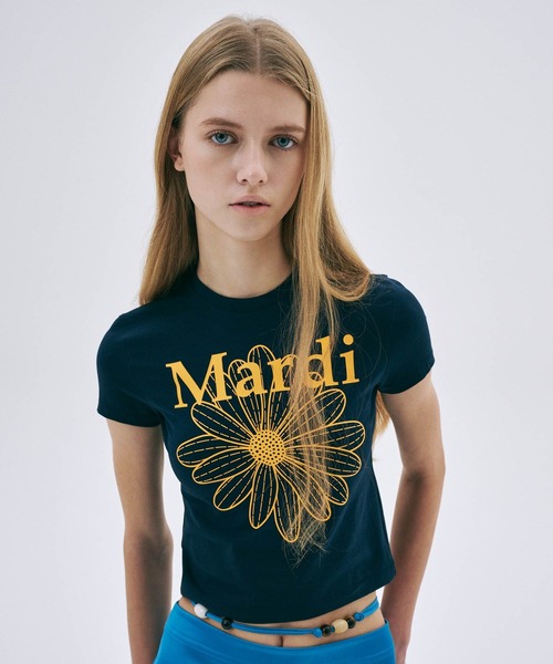 Mardi Mercredi Tシャツ ショート丈　FLOWERMARDI MARDI MERCREDI TSHIRT FLOWERMARDI MU4318 (Mardi Mercredi/T