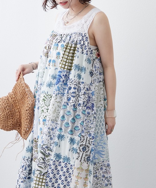 NAO(ナオ)の「【WEB先行予約】【India Series】パッチワークレースワンピース(ワンピース・レディース・グレー/オフホワイト/ブラック・FREE)」の6枚目の写真