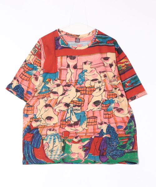 カヤ（カヤ）の「【カヤ】着る、NIPPON ART 倭の絵メンズTシャツ（Tシャツ/カットソー・メンズ・ベージュ/ブラック/ブルー/ブラウン/ダークグレー/ダークネイビー/グリーン/ライトブルー/ネイビー/オレンジ/ピンク/レッド・FREE）」の10枚目の写真