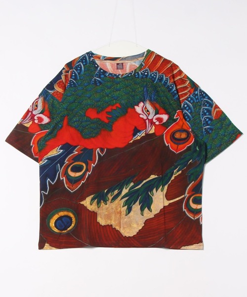 カヤ（カヤ）の「【カヤ】着る、NIPPON ART 倭の絵メンズTシャツ（Tシャツ/カットソー・メンズ・ベージュ/ブラック/ブルー/ブラウン/ダークグレー/ダークネイビー/グリーン/ライトブルー/ネイビー/オレンジ/ピンク/レッド・FREE）」の4枚目の写真