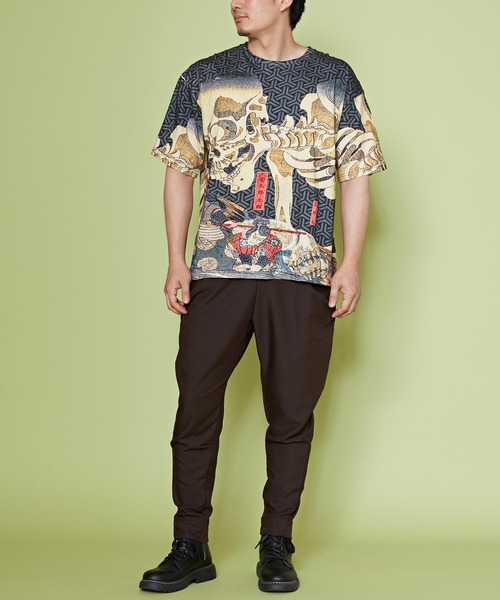 カヤ（カヤ）の「【カヤ】着る、NIPPON ART 倭の絵メンズTシャツ（Tシャツ/カットソー・メンズ・ベージュ/ブラック/ブルー/ブラウン/ダークグレー/ダークネイビー/グリーン/ライトブルー/ネイビー/オレンジ/ピンク/レッド・FREE）」の14枚目の写真