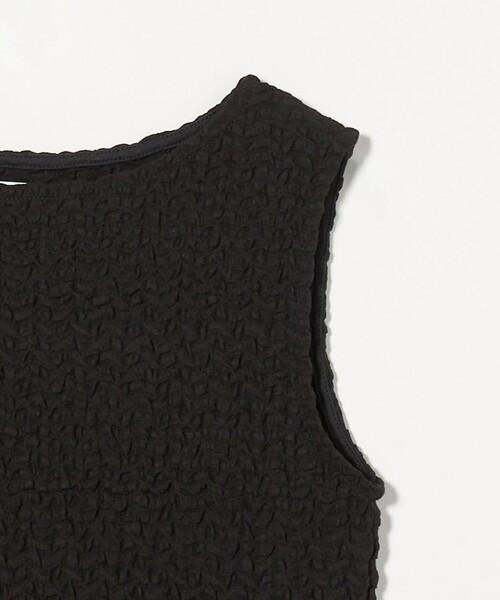 MARW UNITED ARROWS◆ノースリーブカットソー/FREE/ナイロン/BLK/9118-699-0005 セール】＜MARW UNITED ARROWS＞ジャカード ノースリーブ