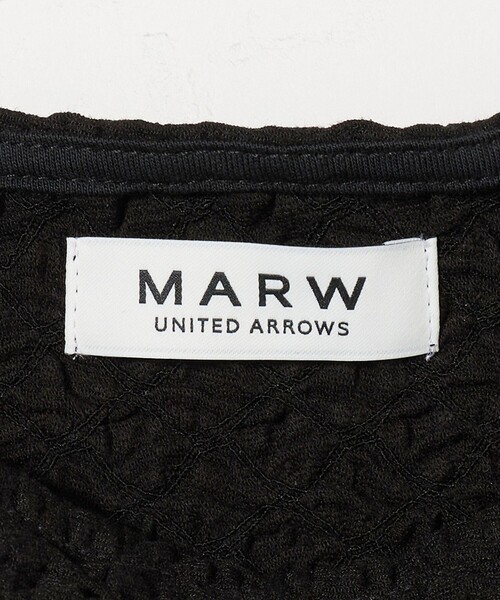 MARW UNITED ARROWS◆ノースリーブカットソー/FREE/ナイロン/BLK/9118-699-0005 セール】＜MARW UNITED ARROWS＞ジャカード ノースリーブ