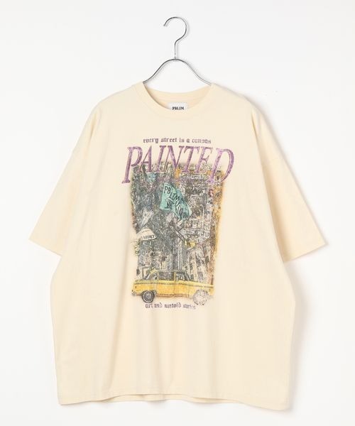 PBLIM(ページボーイリム)の「《UNISEX》NYビッグシルエットTシャツ(Tシャツ/カットソー・レディース・クリーム/チャコール/グリーン系その他・FREE)」の4枚目の写真