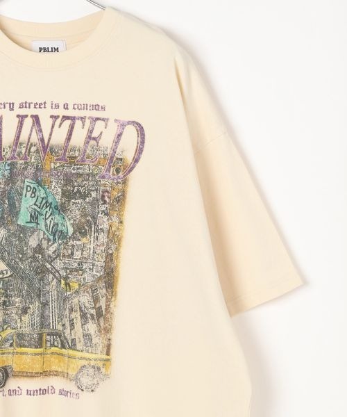 PBLIM(ページボーイリム)の「《UNISEX》NYビッグシルエットTシャツ(Tシャツ/カットソー・レディース・クリーム/チャコール/グリーン系その他・FREE)」の6枚目の写真