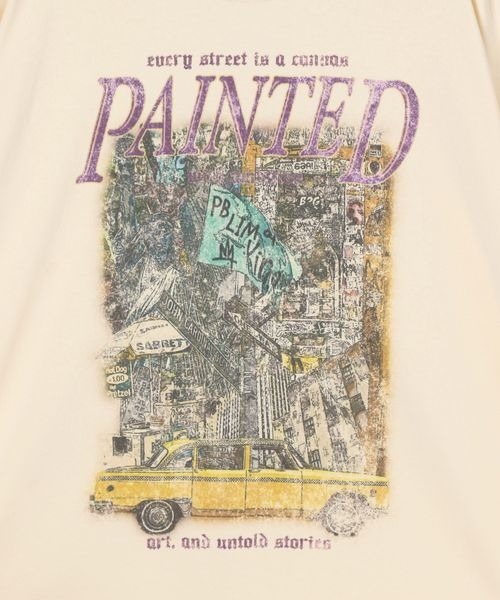 PBLIM(ページボーイリム)の「《UNISEX》NYビッグシルエットTシャツ(Tシャツ/カットソー・レディース・クリーム/チャコール/グリーン系その他・FREE)」の8枚目の写真