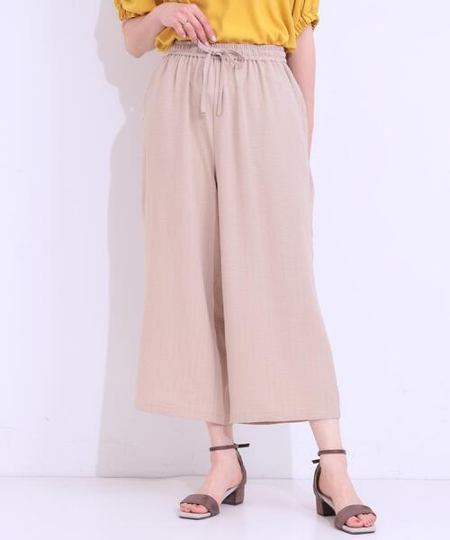 DRESKIP（ドレスキップ）の「【着丈選べる/ひんやり】ストライプ見えイージーワイドパンツ（その他パンツ・レディース・ネイビー/ベージュ/ブラック/オレンジ・40/38/42/36/01/02/03/04）」の19枚目の写真