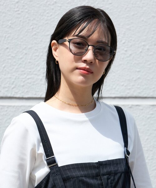 SUNCUTGlasses/UV100%CUT ボストン型 サングラス｜レザー調 ラバーテンプル｜紫外線対策 UV対策 UVカット｜ズレ落ち防止｜ユニセックス｜Zoff｜TREND SUNGLASSES